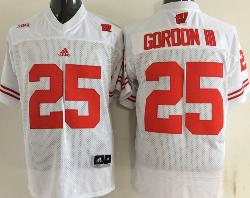 Men Wisconsin Badgers #25 Gordon iii White Elite 2025 NCAA Jersey->ncaa teams->NCAA Jersey